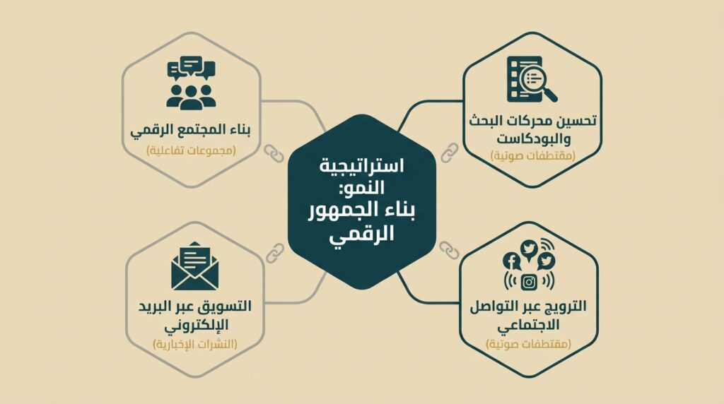 استراتيجية النمو لبودكاست الصحفيين